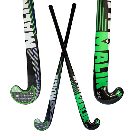elleboog Mus Kalmerend MALIK Field Hockey Stick Indoor Fresh Composite 5% Carbon 5% Aramid 90%  Glass Fiber Low Bow Light Weigh 410-435 Grams
